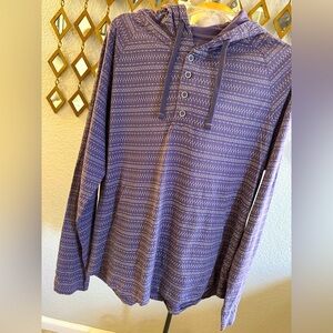 Daniel Cremieux Hooded Purple Patterned Men's Shirt